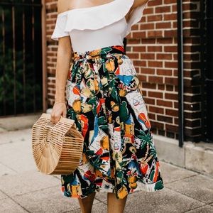 J. Crew Postcard Print Skirt Limited Edition Size 00